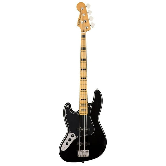 Squier Classic Vibe '70s Jazz Bass Left-Handed Electric Guitar, Maple Fingerboard, Black