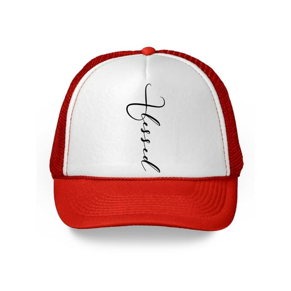 Awkward Styles Blessed Hat Jesus Trucker Hat Christian Hats for Men for Women Religious Accessories Gifts
