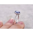 thumbnail image 4 of HeartsAndYou 2ct Natural Tanzanite & Diamond Ring Halo Accent 100% REAL 14k SOLID White Gold, 4 of 9