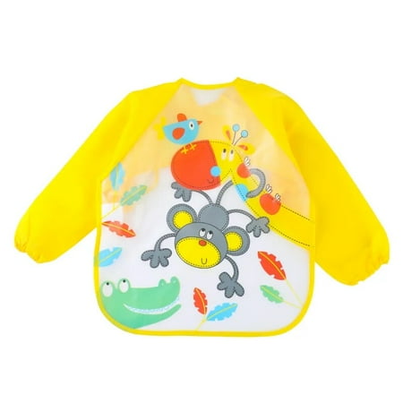 Children Feeding Smock Bib Burp Painting Drawing Soft Toddler Clothing Bandana Bibs Cute Baby Bibs Waterproof Long Sleeve Apron 411189