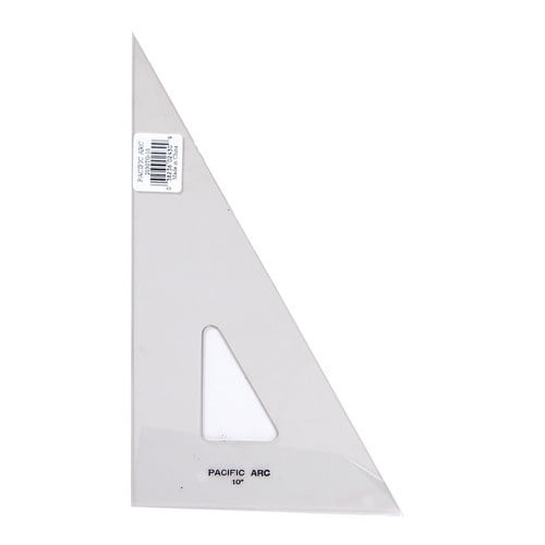 PACIFIC ARC 2030TG10 TRIANGLE 30/60 TOPAZ ACRYLIC W/INKING EDGE 10 INCH