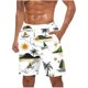 thumbnail image 1 of Pantalones Cortos para Hombre de Cintura Elástica con Bolsillos Pantalones de Playa de Impresión Casual, Poliéster Ligero de Moda para la Primavera Verano Al Aire Libre Y el Uso Diario, 1 of 5
