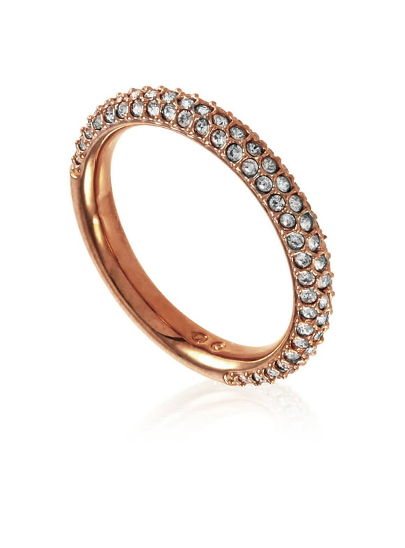 Swarovski Ladies Rose Gold Plated Stone Ring, Size 52