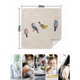 thumbnail image 4 of Watercolor Birds Cloth Napkins Set of 6 Reusable Dinner Napkins, Spring Animal Country Beige Cocktail Napkin Washable Table Napkins for Wedding/Holiday Party/Baby Shower 20"x20", 4 of 7