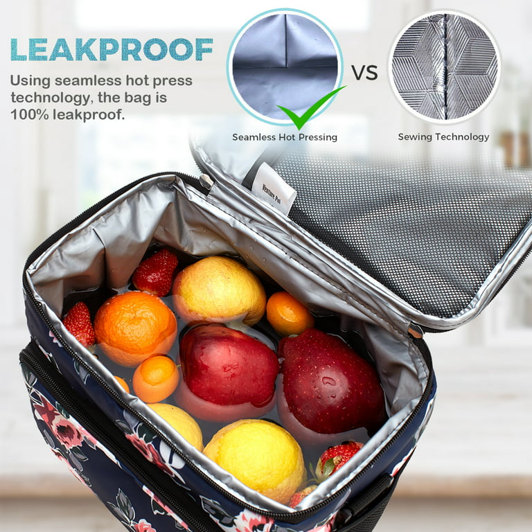 Leakproof Reusable Insulated Cooler Lunch Bag - Office Work Picnic