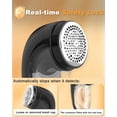 thumbnail image 5 of Homtronics Electric Fabric Shaver Lint Remover - 1200mAh Rechargeable, 6-Leaf Blades, 3 Speeds, LED Display, Safety Lock for Clothing Furniture, Black, 5 of 8