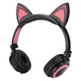 thumbnail image 1 of Micro USB Foldable Cat Ear Headset, Cat Ear Headphone, Girls For Game For Phone For PC Black And Red, 1 of 8