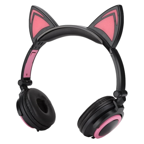Cat Ear Headphone, Music Black And Red/Black And Blue Cat Ear Headset, For PC Girls Black And Red