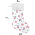 thumbnail image 2 of Floral Large Christmas Stockings, Hanging Xmas Stockings Candy Fireplace Stocking Hanging Tag with Crystal Velvet for Family Holiday Christmas Party Decorations,17.7", 2 of 7
