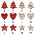 thumbnail image 3 of Christmas Tree Ornament Set of 100, Wooden Christmas Tree Hanging Ornaments Kit, Heart, Christmas Tree, Star Shapes with Snowlakes for Christmas Tree&Home Decorations, Use for Holiday and Party, 3 of 3