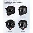 thumbnail image 2 of Casco ILM 3/4 abierto DOT modelo 726X negro mate XL, 2 of 8