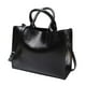 thumbnail image 3 of Elegante bolso de mano de cuero para mujer, bolso de mano de gran capacidad, bolso de compras Negro, 3 of 8