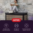 thumbnail image 6 of Keter Signature 100 Gallon Durable Resin Outdoor Deck Box Storage Organization, Ashwood, 6 of 11