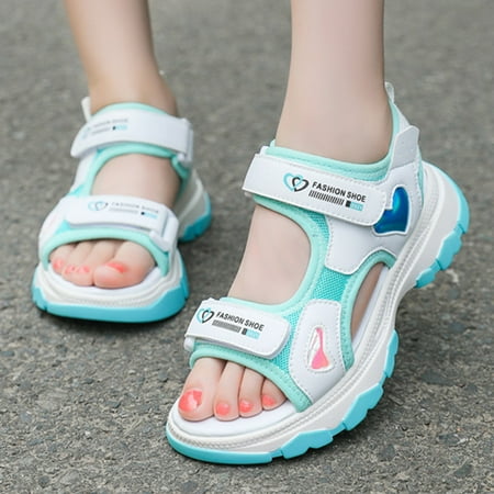 

Girls Sandals Kids Shoes Casual Flat Sandals Fashion Soft Sole Outdoor Beach Sandals Toddler Girl Sandals/Toddler Boy Sandals(Color:Blue Size:11.5)