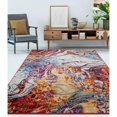 thumbnail image 3 of 5â€™ x 7' Brown and Blue Collision Area Rug, 3 of 8
