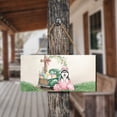 thumbnail image 4 of Easter Egg Siberian Husky Bunny Ear Welcome Spring Truck Landscape Wood Sign Husky Dog Lover Gifts Hanging Wall Home Decor - 12002, 4 of 5