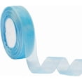 thumbnail image 1 of Cinta de organza transparente azul cielo fina de 1 pulgada, 50 yardas, brillante, de seda, gasa, malla, tul, hilo, cintas de tela, 1 of 9