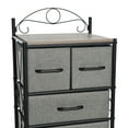 thumbnail image 6 of Household Essentials Victoria Dresser Tower Storage Organizer with 8 Drawers Black Metal Frame and Ashwood Rustic Wood Grain Top, 6 of 7