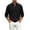 Black, variant on Mens Corduroy Henley Shirts Casual Lightweight Long Sleeve Pullover T-Shirt Beach Yoga Hippie Tops