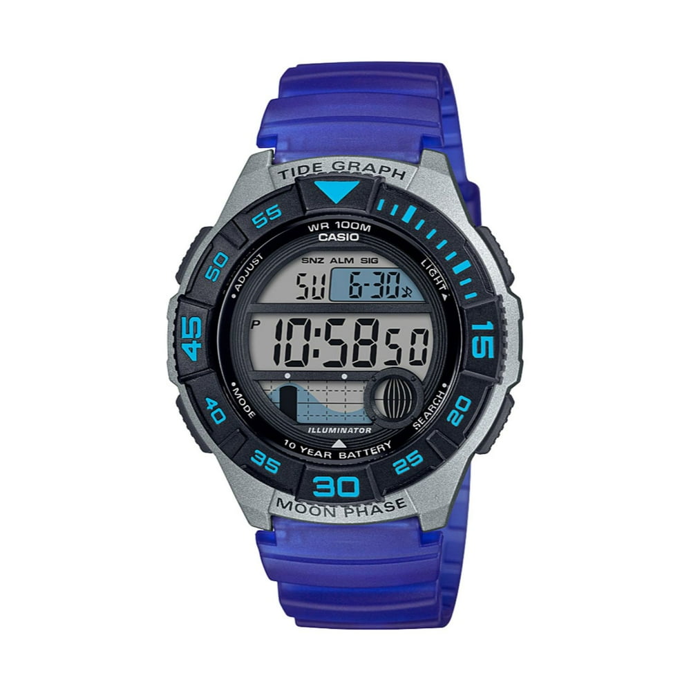 casio men's blue watch