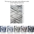 thumbnail image 2 of JV Home Area Rug Stripes Grey 4'x6' Washable Carpet Anti Slip, 2 of 6