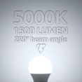 thumbnail image 5 of Clearance:2 Pack A19 Light Bulbs, Non-Dimmable Daylight Bulbs for General Lighting, 5000K Daylight, E26 Medium Base, 5 of 5