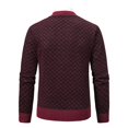 thumbnail image 4 of ZCFZJW Men's Full Zipper Cardigan Slim Fit Knitted Sweater Classic Fit Fall Winter Long Sleeve Stand Collar Pullover Casual Jacket Tops with Pockets Wine M, 4 of 5