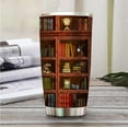 thumbnail image 3 of Book Tumbler Library Travel Mug Book Gifts For Book Lovers Gifts For Book Lovers Women - Bookish Gifts For Readers - Reading Mug Bookish Mugs Stainless Steel Tumbler 20oz Coffee Tumbler With Lid, 3 of 7