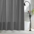 thumbnail image 2 of Grey Lines Fabric Shower Curtain Stripe Washable Shower Curtains for Bathroom, Waterproof Bath Curtain with Hooks Home Decor 36x72in, 2 of 8