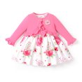 thumbnail image 5 of Care Bears 2 Pieces Baby Toddler Girl Cotton Dress Set Ruffle Trim Cardigan and Floral Dress, 5 of 6