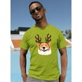 thumbnail image 2 of Happy Corgi Christmas Antlers T-Shirt Men -Image by Shutterstock, Male 5X-Large, 2 of 4