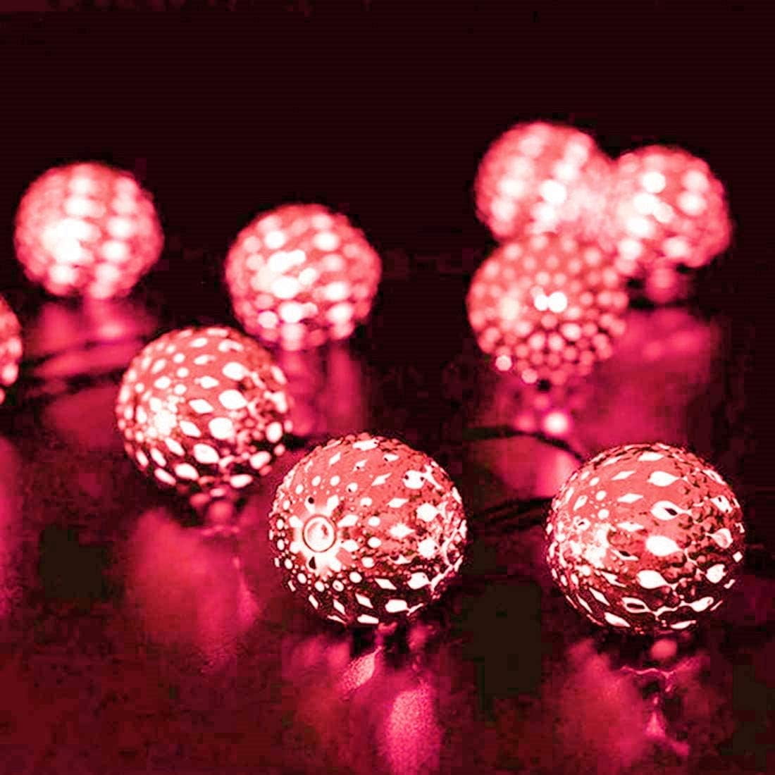 Metal Ball String Lights, Metal Ball Garden Lights 3.5M 10LED Metal Ball String Lights Indoor Outdoor Fairy Globe String Lights
