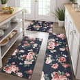 thumbnail image 2 of Pioneer Flower Floral Print Pattern Kitchen Rugs Sets Of 3,Kitchen Runner Rugs Non Skid Washable,Decorative Kitchen Floor Mats for Kitchen,Sink,Laundry,17"x30"+ 17"x47" + 17"x59", 2 of 6