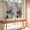 Gray, variant on Gray Brown Black Ombre 2 Panel Kitchen Curtains for Small Windows, Modern Farmhouse Oil Painting Bathroom Tier Curtain, Short Window Treatment for Bedroom/Living Room 55"x24"