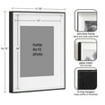 thumbnail image 6 of Kate and Laurel Gibson Modern Wall Picture Frame Set of 4, 11x14 matted to 8x10, Black and White, Four-Piece Frame Set for Use as Gallery Wall Frame Set in Living Room Wall Décor, 6 of 9