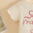 thumbnail image 6 of UAYOTSE Toddler Baby Girl Clothes 3 6 12 18 24 Month 2T 3T Summer Outfit Embroidery Daddy's Girl Shirts + Shorts Set,Sizes 9-12 Months, 6 of 7