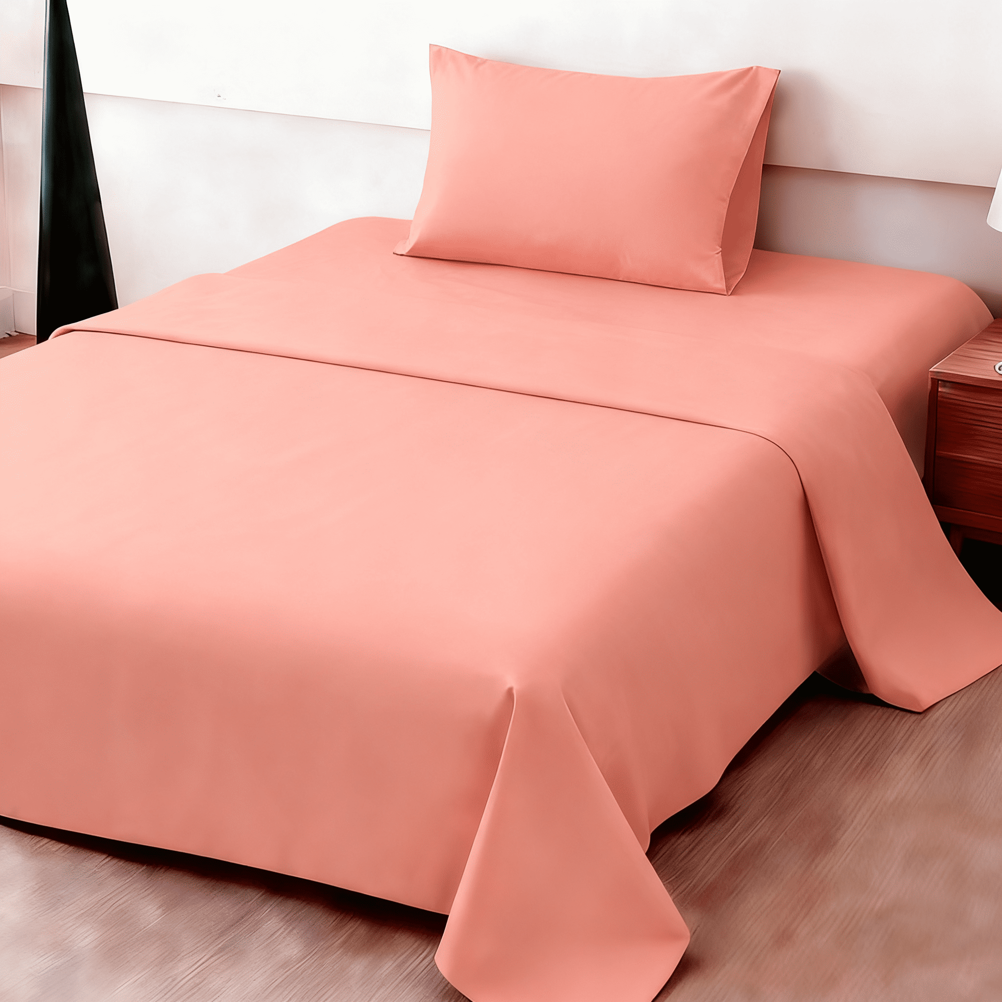 4Pcs Ultra-Soft 85g Sheet and Pillowcase Set, Soft Solid Color, Machine Washable, Suitable For All Seasons, Christmas Comfortable Bedding Set, Available For Single, Double, King, and Queen Beds