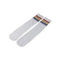 thumbnail image 2 of JeashCHAT Thigh High Socks Over Knee Rainbow Stripe Girls Football Sport Socks Black White, 2 of 4