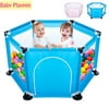6 Sides Baby Playpen Kids Portable Baby Playpen Newborn Baby Fence Game Toy Pool Play Yard Game Play Fence Baby Safe Playard Ball Pit Indoors Outdoors Kids Toddler Room (without Balls)
