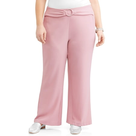 New Look Sport Junior's Plus Solid O-Ring Wide Leg Pants