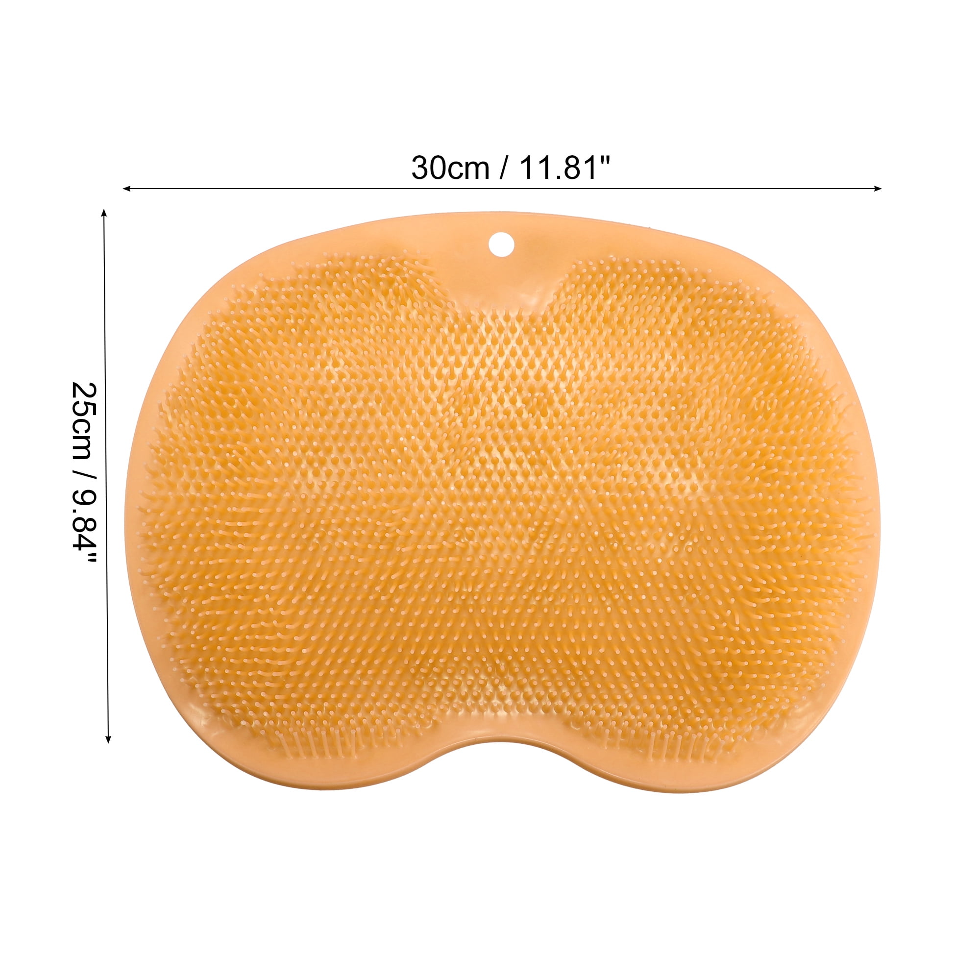 Unique Bargains Foot Clean Massager Scrubber with Suction Cups 11.81"x9.84" Orange