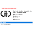 thumbnail image 2 of Rear Brake Shoe Set - Compatible with 2007 - 2019 Nissan Sentra 2008 2009 2010 2011 2012 2013 2014 2015 2016 2017 2018, 2 of 2