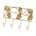 thumbnail image 4 of CoudarTitie Wall Hook Coat Hook Leaf Design Heavy Duty Multifunctional Modern Decorative for Square 4 Hooks, 4 of 9