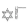 thumbnail image 3 of 14K White Gold Diamond Star of David Earrings (0.384Ct), 3 of 4