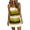 Yellow, variant on Holiday Gift Finder! Athletic Dress for Women,Women Casual V-Neck Sleeveless Bandage Stripe Printing Loose Vest Sling Dresses,Trendy & Comfortable for Casual Outings & Daywear