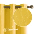 thumbnail image 2 of Deconovo Silver Printed Blackout Curtains - 2 Panels, Wave Dots Pattern, Grommet Top, 42"x84", Thermal Insulated Drapes for Bedroom & Living Room, Mellow Yellow, 2 of 5