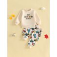 thumbnail image 4 of RUINIXCW Brother Matching Outfits Long Sleeve Construction Vehicle Embroidery Sweatshirt and Jogger Pants Set, 4 of 8