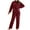 Wine, variant on JGTDBPO Pajamas Loungewear Set For Women Soft Comfy Fleece Pjs Pullover Blouse Long Pants Loose Plush Sleepwear Fuzzy Loungewear For Winter
