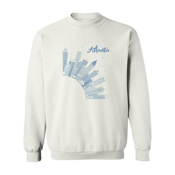 Atlanta Skyscrapers Drawing Sweatshirt Women -Image by Shutterstock, Female 3X-Large