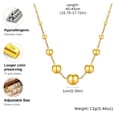 thumbnail image 6 of Vnox Gold Ball Chain Stainless Steel Necklace for Women, 6 of 6